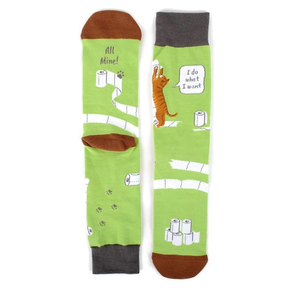 Covid-19 -Toilet Paper- Novelty Socks L/XL - Picture 5 of 10